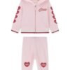 Chándal bebé GUESS de dos piezas con sudadera y pantalón de corazones