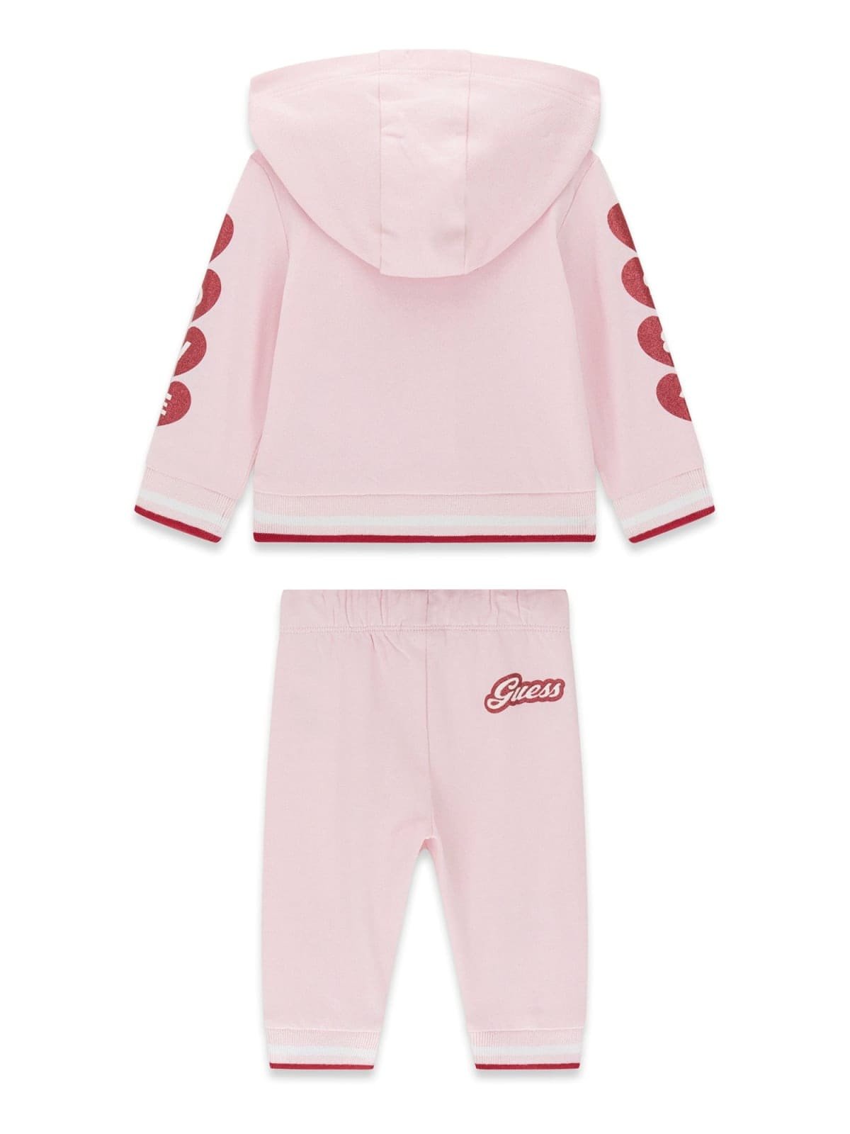 Chándal bebé GUESS de dos piezas con sudadera y pantalón de corazones