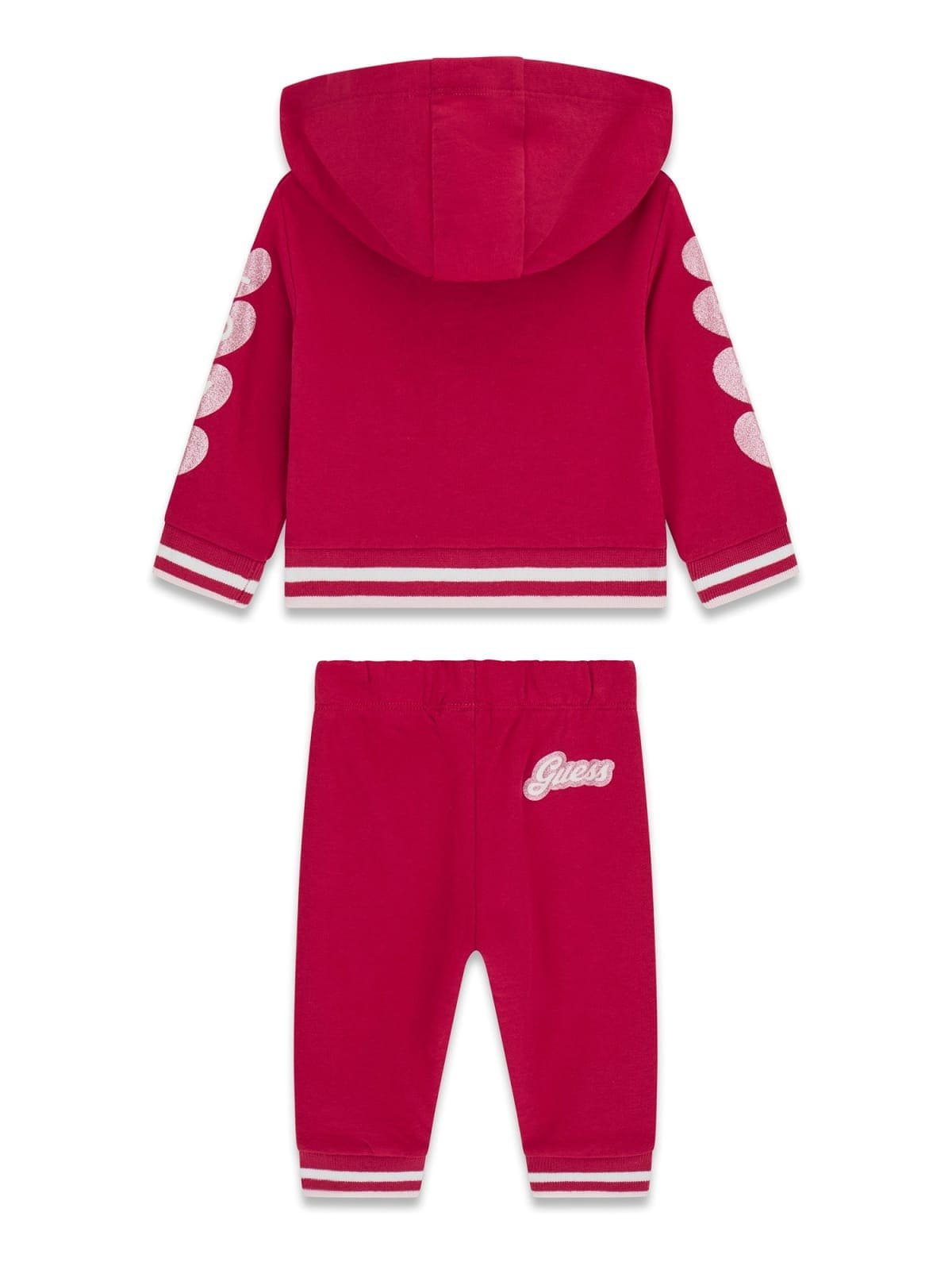 Chándal bebé GUESS de dos piezas con sudadera y pantalón de corazones