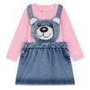 Vestido peto vaquero GUESS con camiseta y oso Vestido bebé GUESS con peto vaquero y camiseta de manga larga