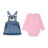 Vestido peto vaquero GUESS con camiseta y oso Vestido bebé GUESS con peto vaquero y camiseta de manga larga