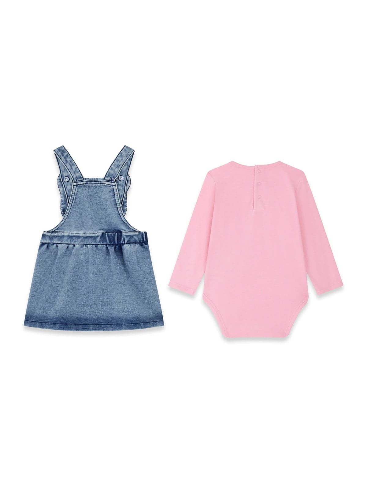 Vestido peto vaquero GUESS con camiseta y oso Vestido bebé GUESS con peto vaquero y camiseta de manga larga