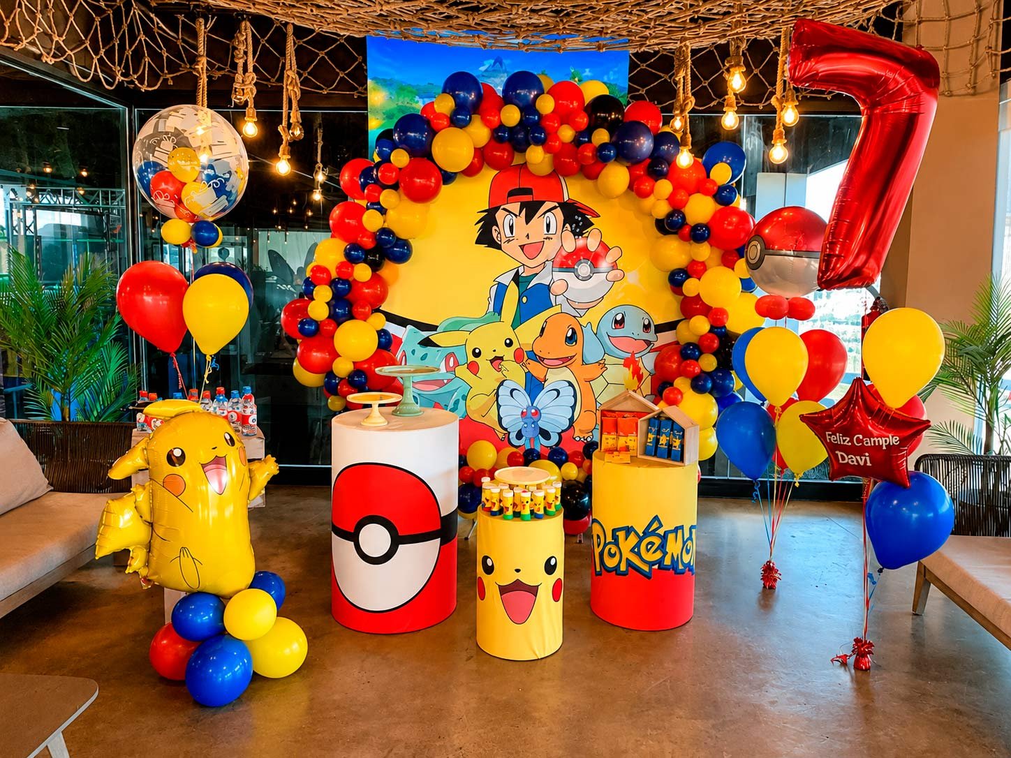 Decoración de cumpleaños pokemon