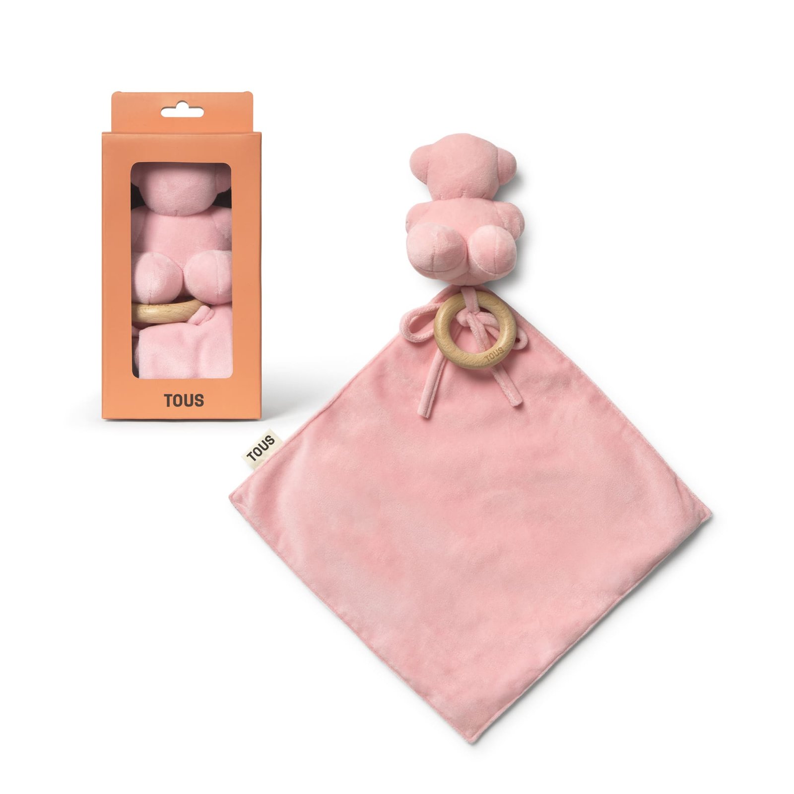 Mantita de compañía de bebé TOUS TBear rosa