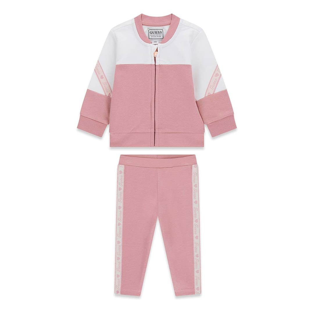 Chándal bebé GUESS de dos piezas con sudadera bomber y leggings