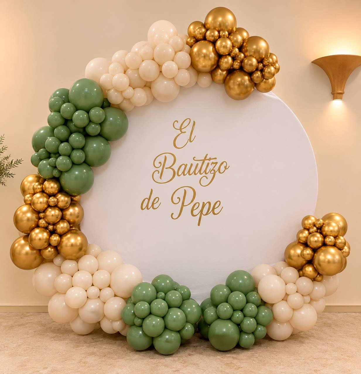 Decoración de bautizo pepe