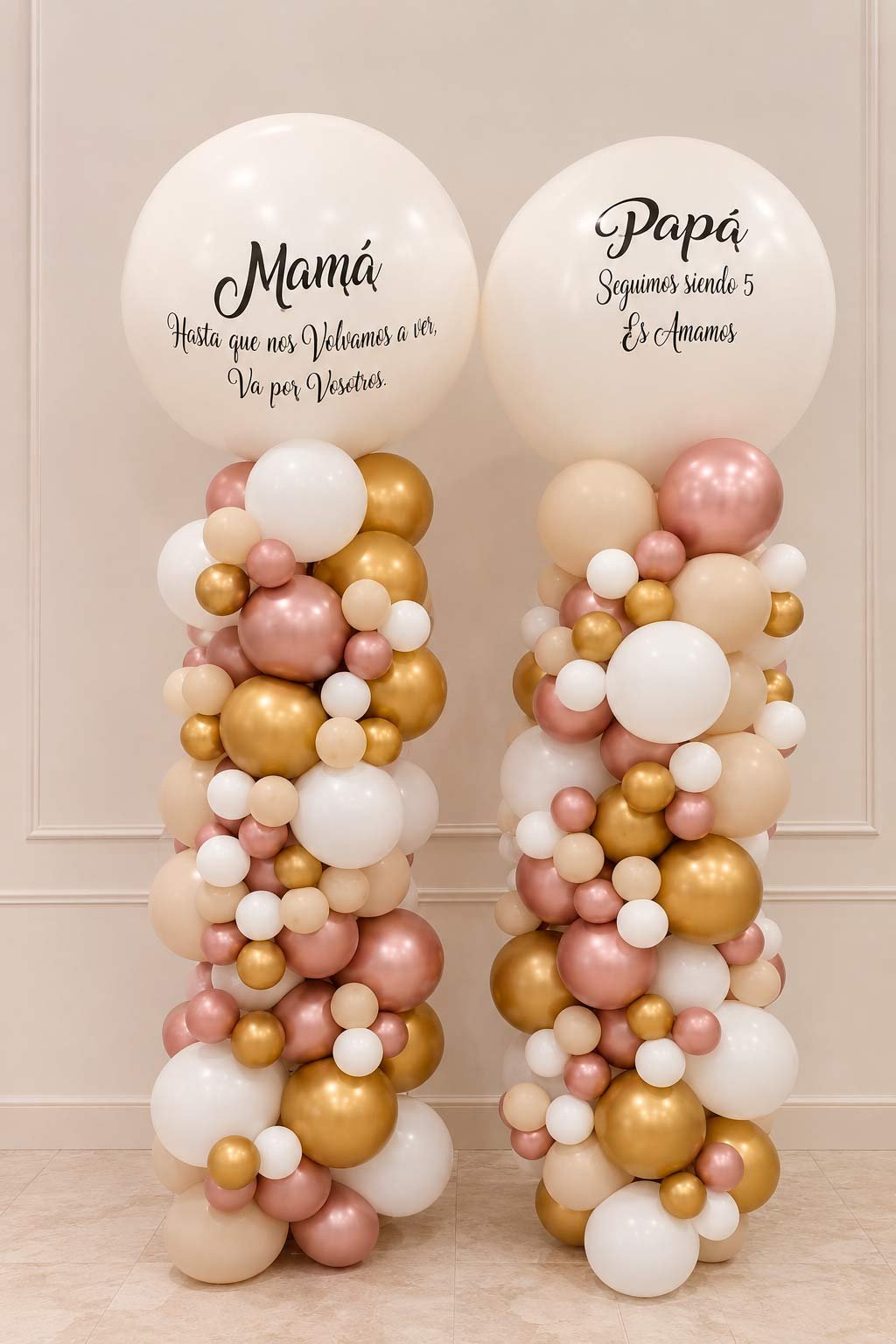 Decoración de boda recuerdo padres