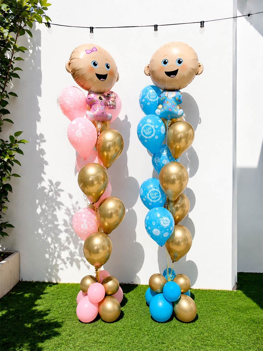 Decoración de revelación de sexo con globos