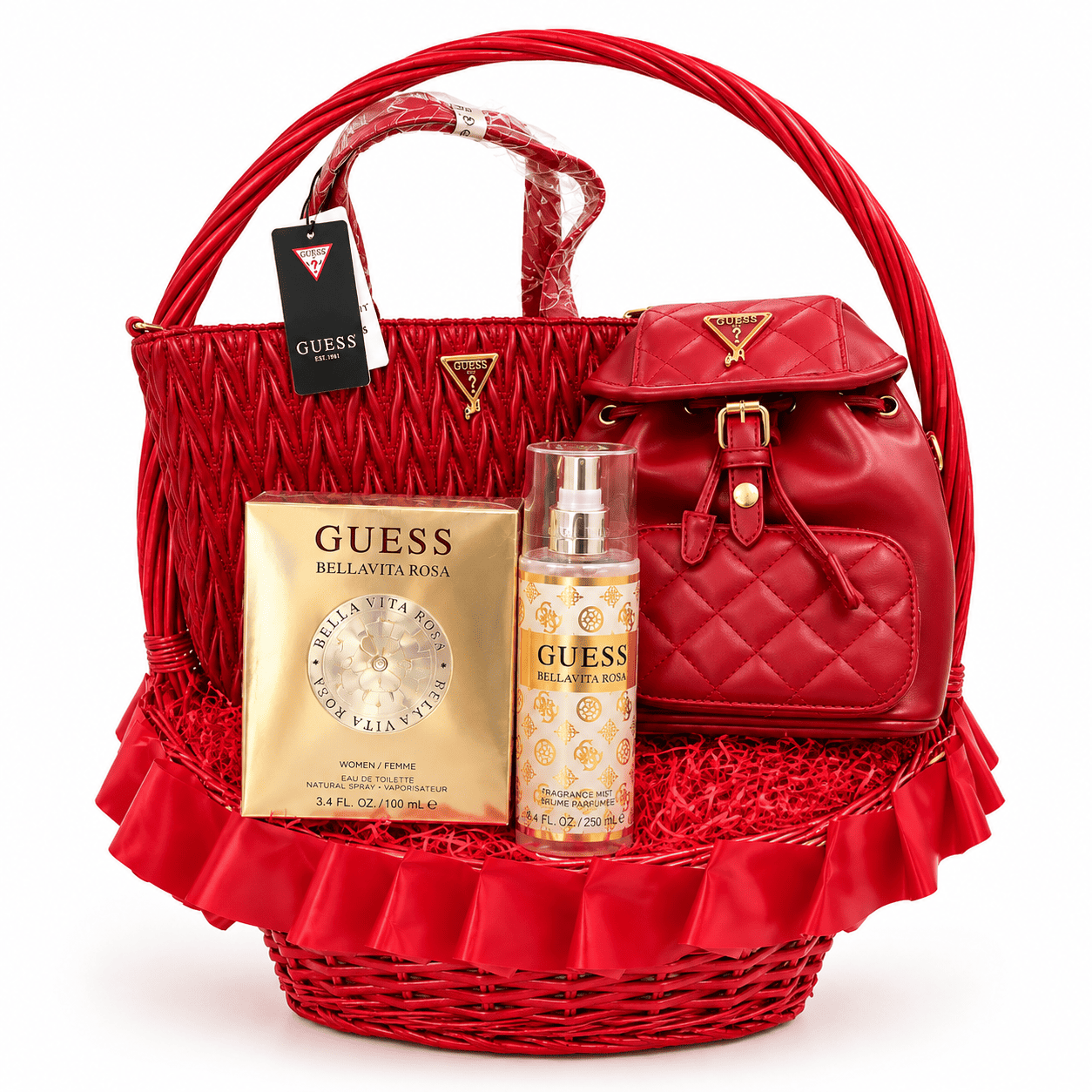 CESTA GUESS ROJA