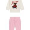 Conjunto bebé GUESS con sudadera de osito y pantalón a juego