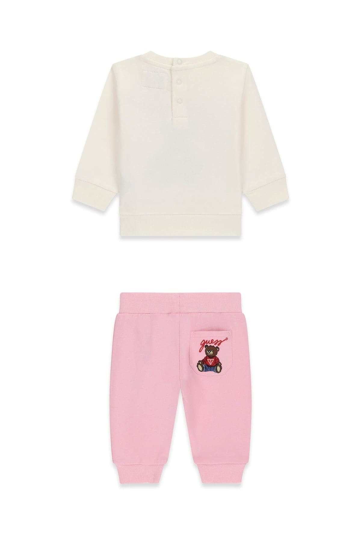 Conjunto bebé GUESS con sudadera de osito y pantalón a juego