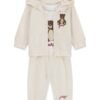 Chándal bebé GUESS de 3 piezas de terciopelo con chaqueta de oso, pantalón y body