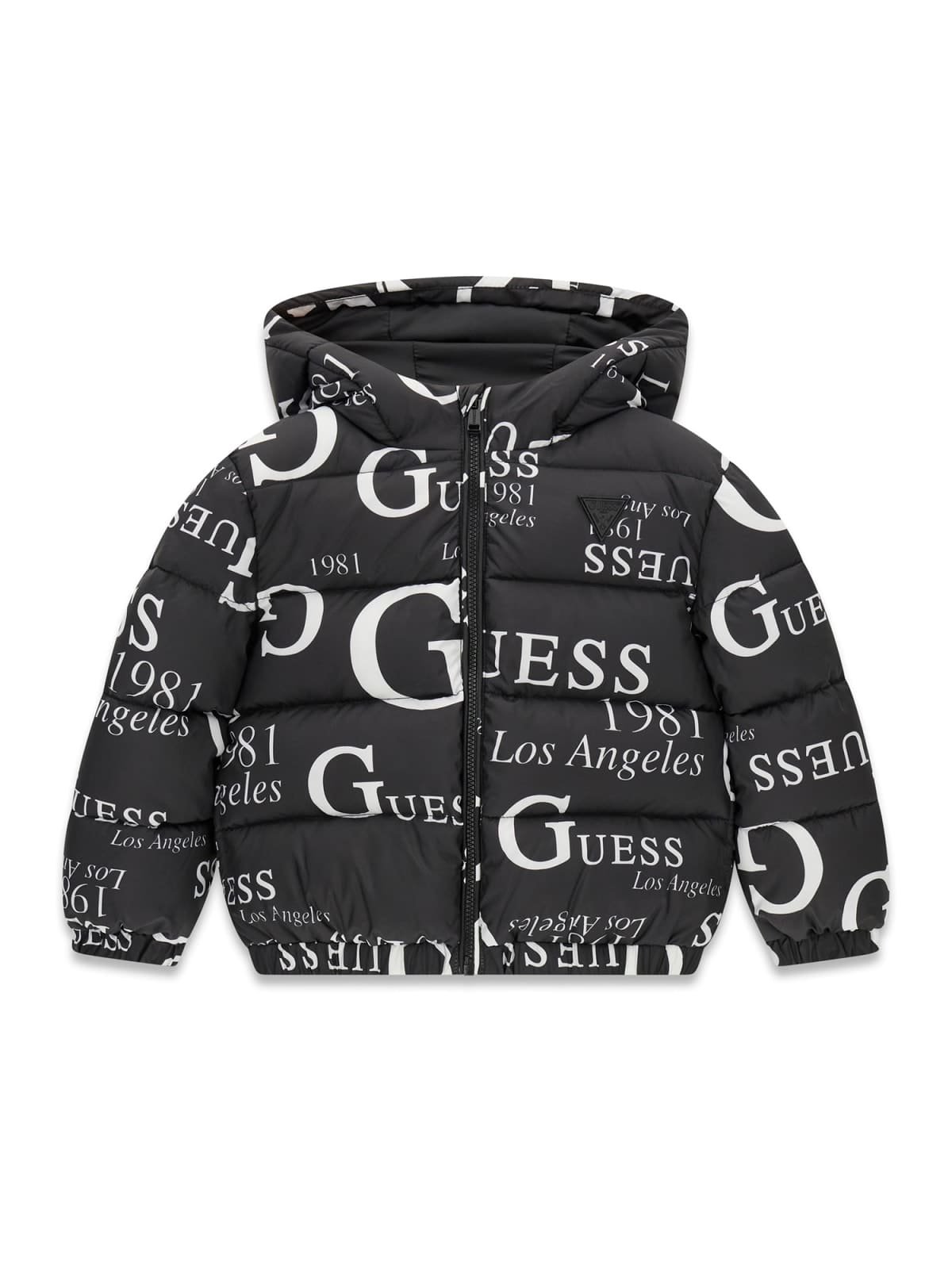 Chaquetón acolchado bebé GUESS con capucha y estampado de logotipos