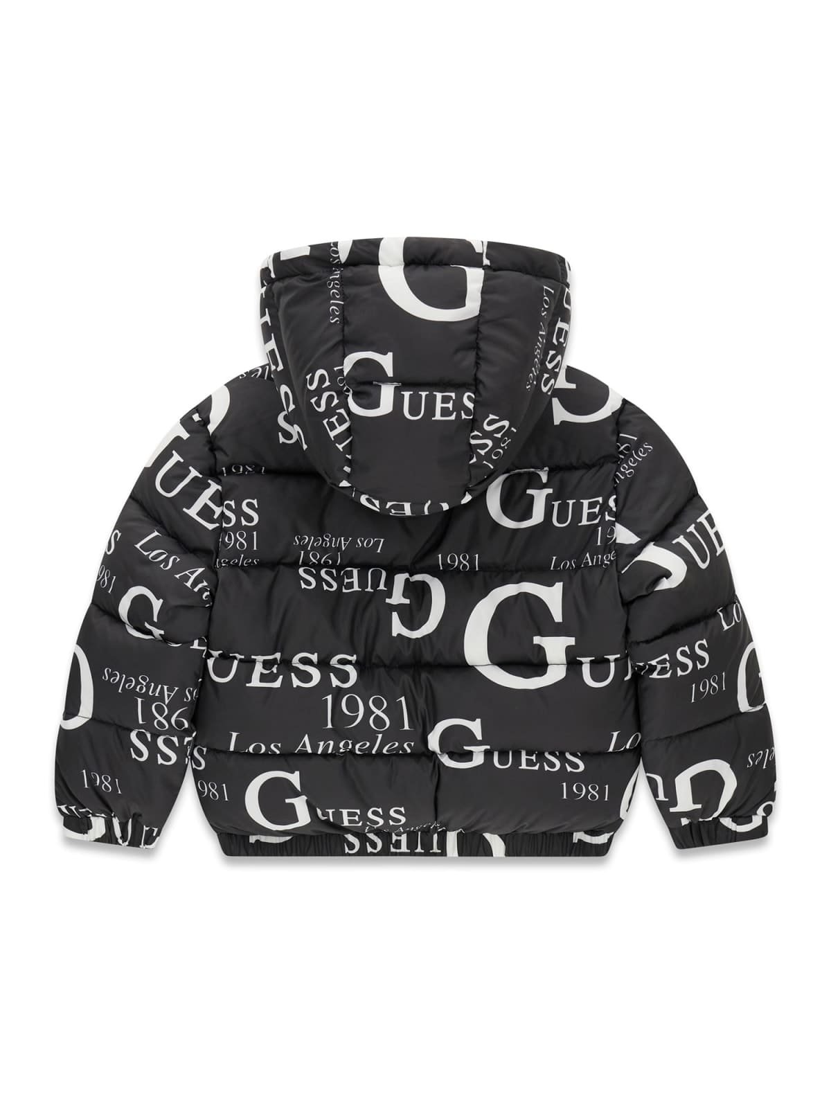 Chaquetón acolchado bebé GUESS con capucha y estampado de logotipos