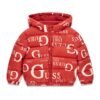 Chaquetón acolchado bebé GUESS con capucha y estampado de logotipos
