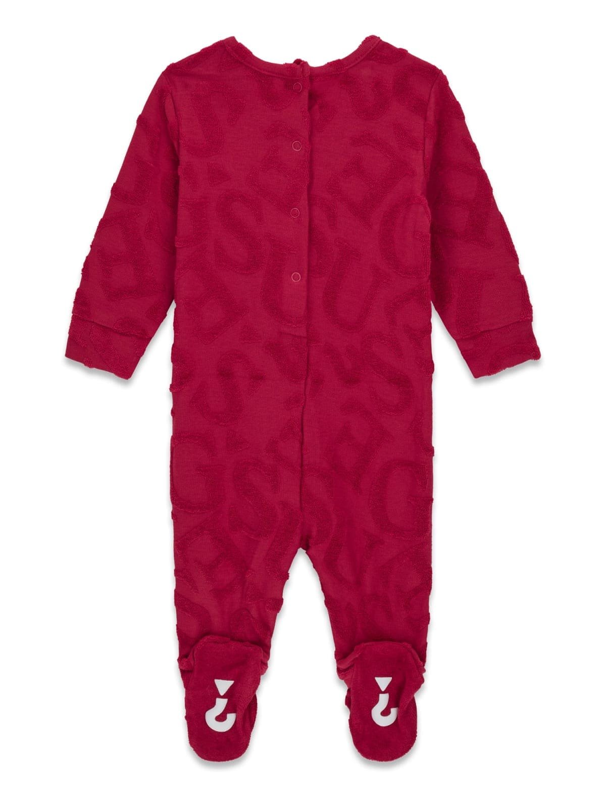 Pijama bebé GUESS con letras en relieve Pijama enterizo bebé GUESS con letras en relieve y pies integrados