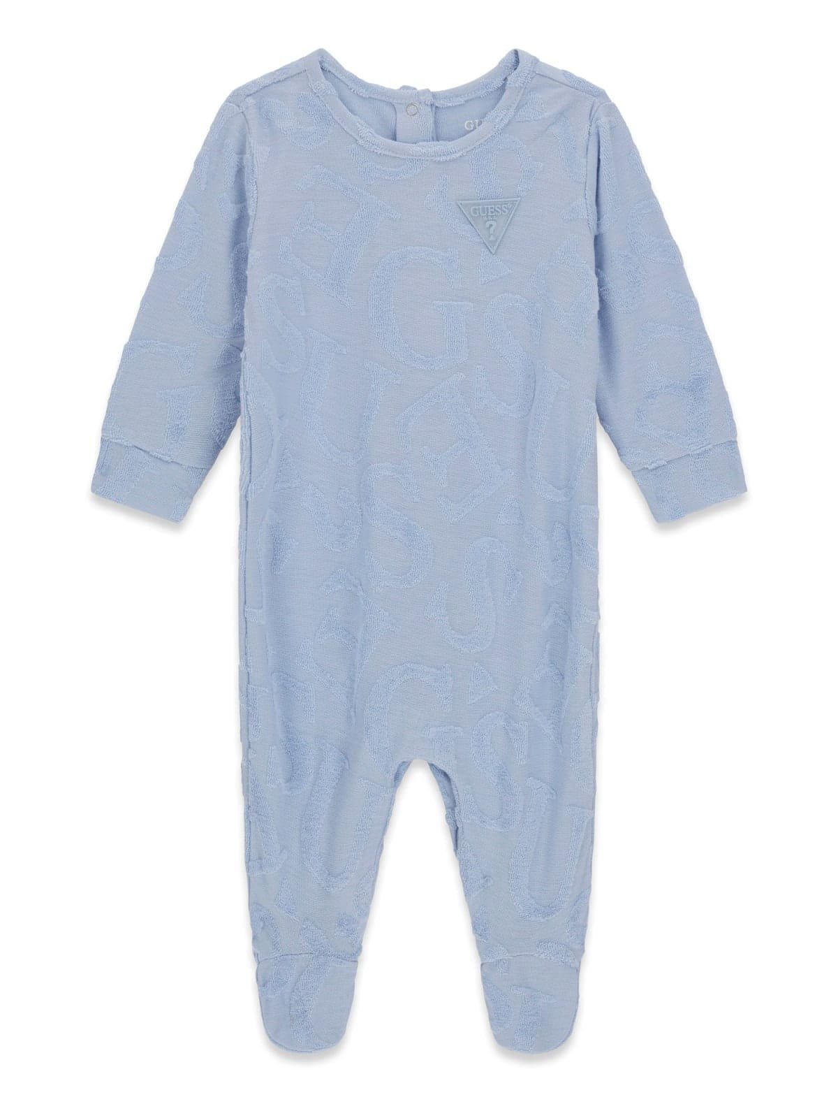 Pijama bebé GUESS con letras en relieve Pijama enterizo bebé GUESS con letras en relieve y pies integrados