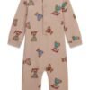 Pijama bebé GUESS con ositos y logotipo Pijama bebé GUESS enterizo con estampado de ositos y logotipo triangular