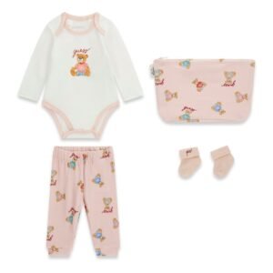 Set regalo bebé GUESS con body, pantalón, calcetines y neceser