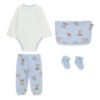 Set regalo bebé GUESS con body, pantalón, calcetines y neceser
