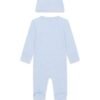 Set pijama bebé GUESS con gorrito de osito Set pijama bebé GUESS con pijama enterizo de osito y gorrito a juego