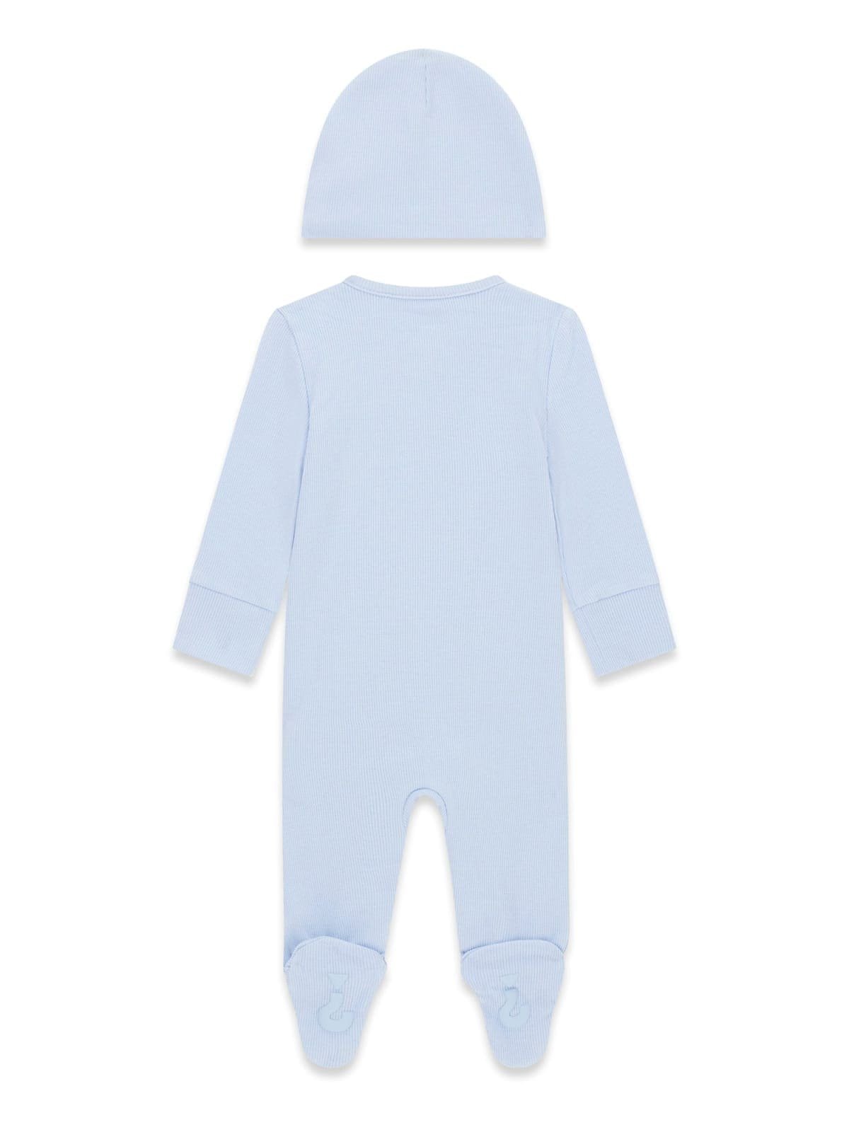 Set pijama bebé GUESS con gorrito de osito Set pijama bebé GUESS con pijama enterizo de osito y gorrito a juego