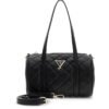 Bolso tubo GUESS acolchado con diseño de rombos, logotipo triangular metálico y asas superiores