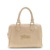 Bolso de mano GUESS acolchado con acabado brillante y logotipo metálico dorado