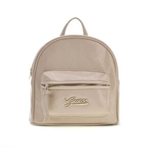 Mochila GUESS acolchada con acabado brillante, logotipos y bolsillo frontal