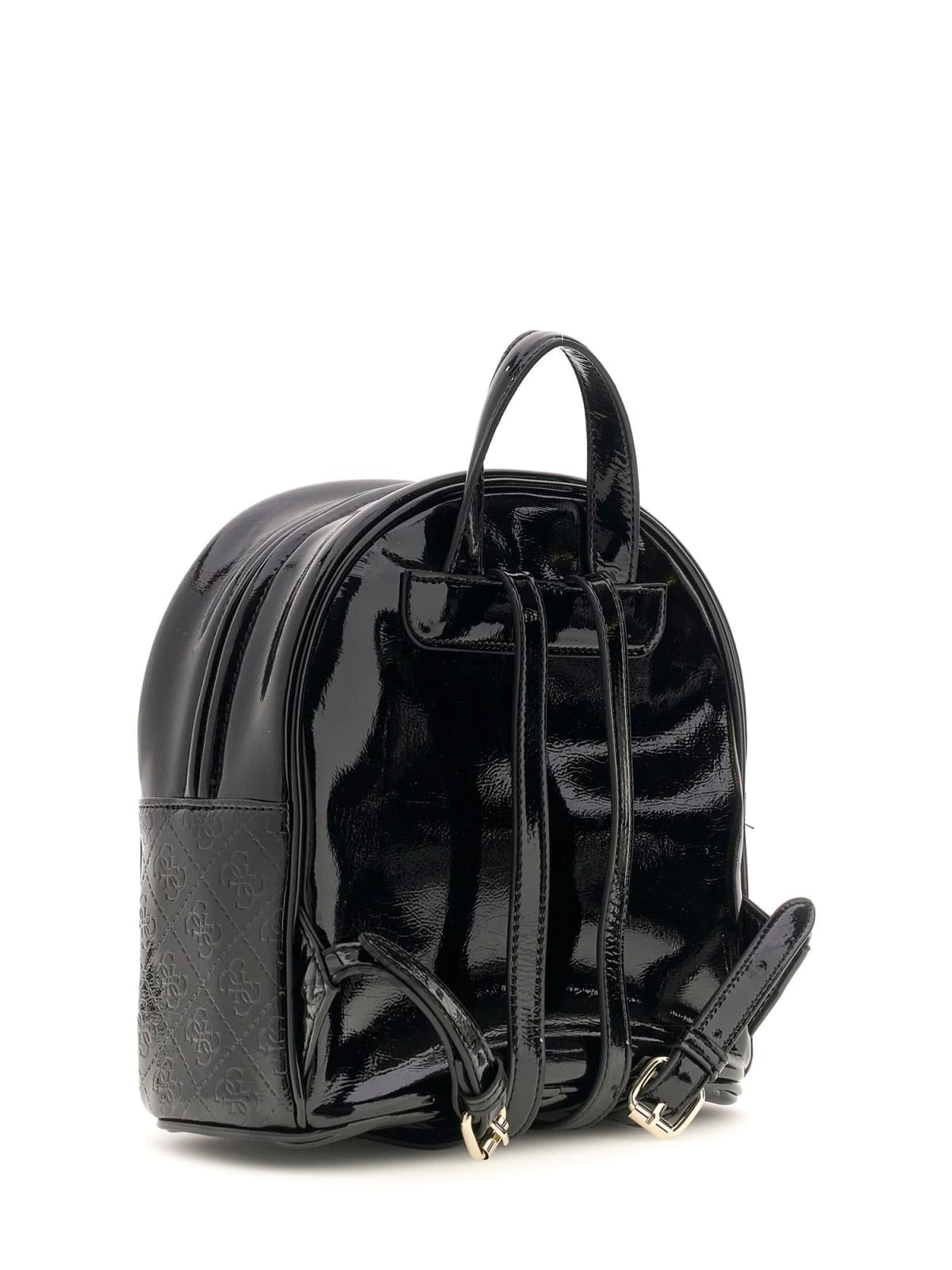 Mochila acolchada GUESS Mochila GUESS acolchada con acabado brillante, logotipos y bolsillo frontal