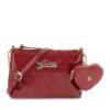 Bolso bandolera GUESS de charol acolchado con logotipos y monedero en forma de corazón