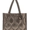 Bolso shopper GUESS acolchado con logotipo triangular y charm decorativo en forma de G