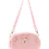 Bolso bandolera GUESS de pelo sintético con asa trenzada y logotipo triangular metálico