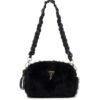 Bolso bandolera GUESS de pelo sintético con asa trenzada y logotipo triangular metálico