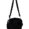 Bolso bandolera GUESS de pelo sintético con asa trenzada y logotipo triangular metálico