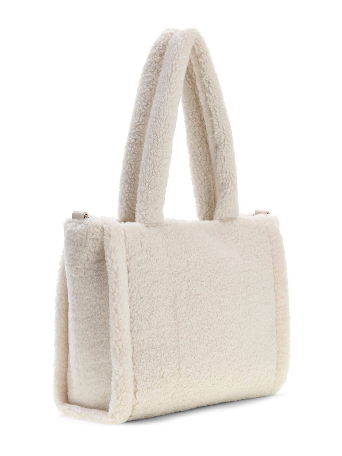 Bolso crema GUESS acolchado con logotipo bordado en relieve