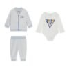 Chándal bebé GUESS de 3 piezas de terciopelo con chaqueta, pantalón y body