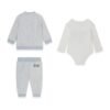 Chándal bebé GUESS de 3 piezas de terciopelo con chaqueta, pantalón y body