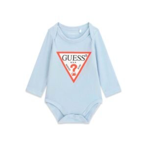 Body bebé GUESS de manga larga con logotipo triangular en el pecho