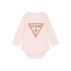 Body bebé GUESS de manga larga con logotipo triangular en el pecho