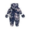 Buzo acolchado de bebé GUESS con estampado integral de logotipos, capucha y manoplas a juego