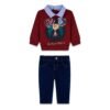 Conjunto bebé GUESS sudadera cuello camisero y pantalón denim Conjunto bebé GUESS con sudadera de cuello camisero y pantalón denim