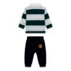 Conjunto bebé GUESS con camiseta de manga larga estilo polo y pantalón