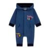 Mono vaquero de bebé GUESS con capucha y parches bordados multicolores